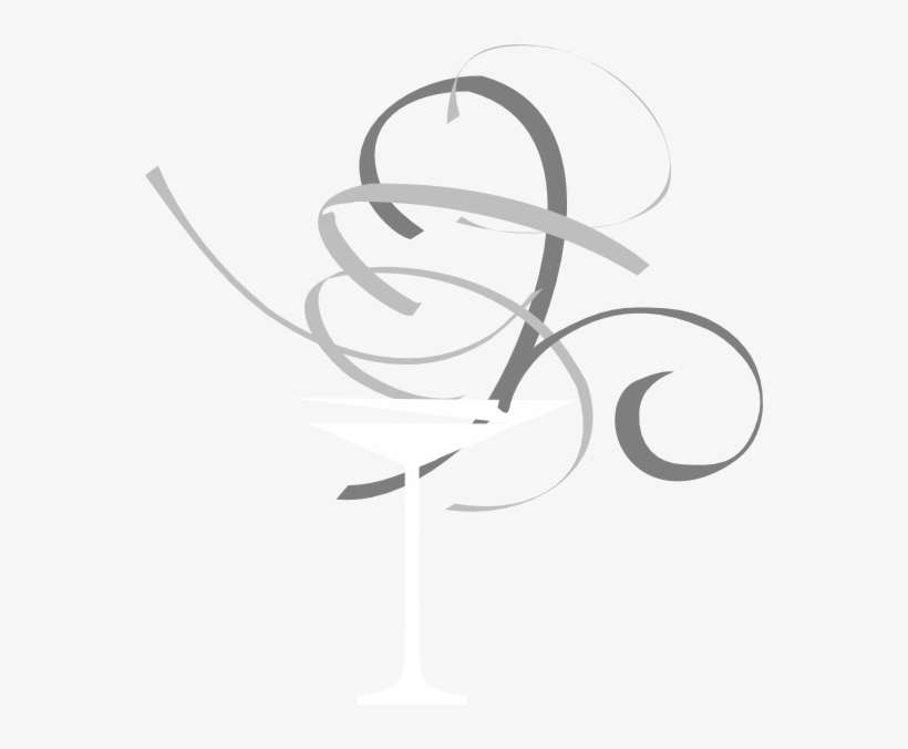 White & Grey Martini Clipart Png For Web - Cocktail Glass, transparent png download