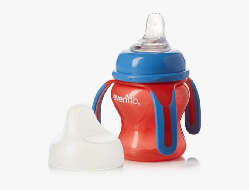 Softflo Traininer Cup Red 01png - Evenflo Feeding Soft Flo Trainer Cup 2 Piece, Multi, transparent png download