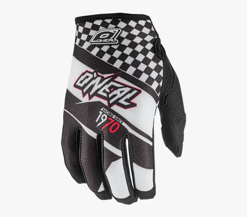O`neal Jump Glove Afterburner Black - O'neal Jump Afterburner Motor Gloves - Black / White, transparent png download