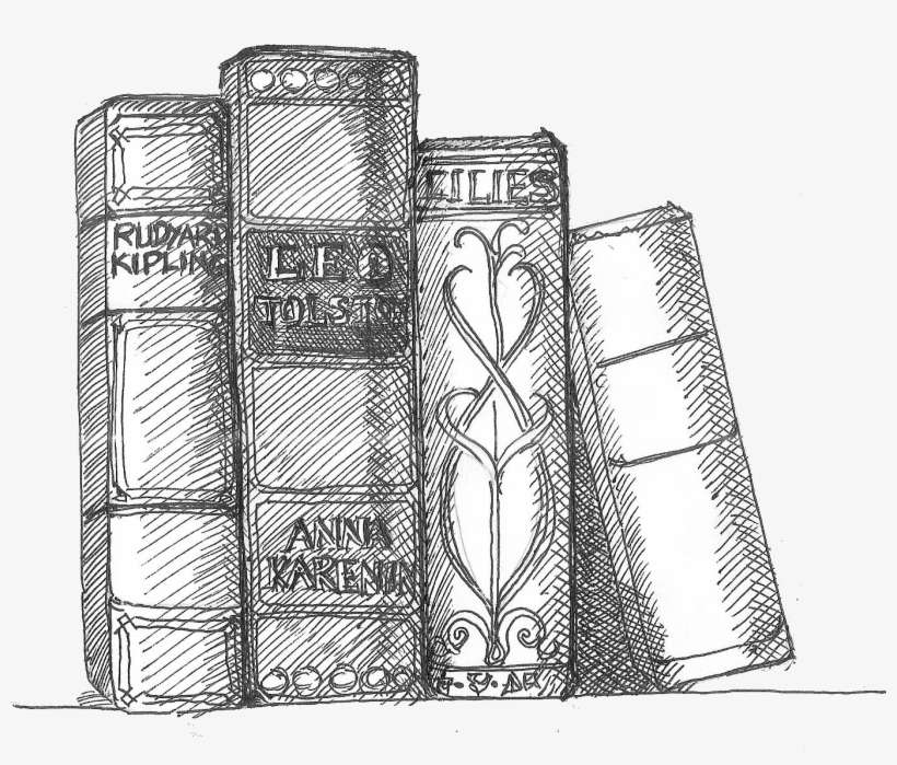 Sketch Of Books, transparent png download