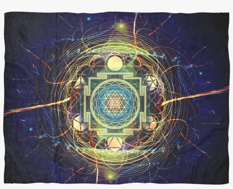 Sri Yantra Fleece Blanket - Blanket, transparent png download