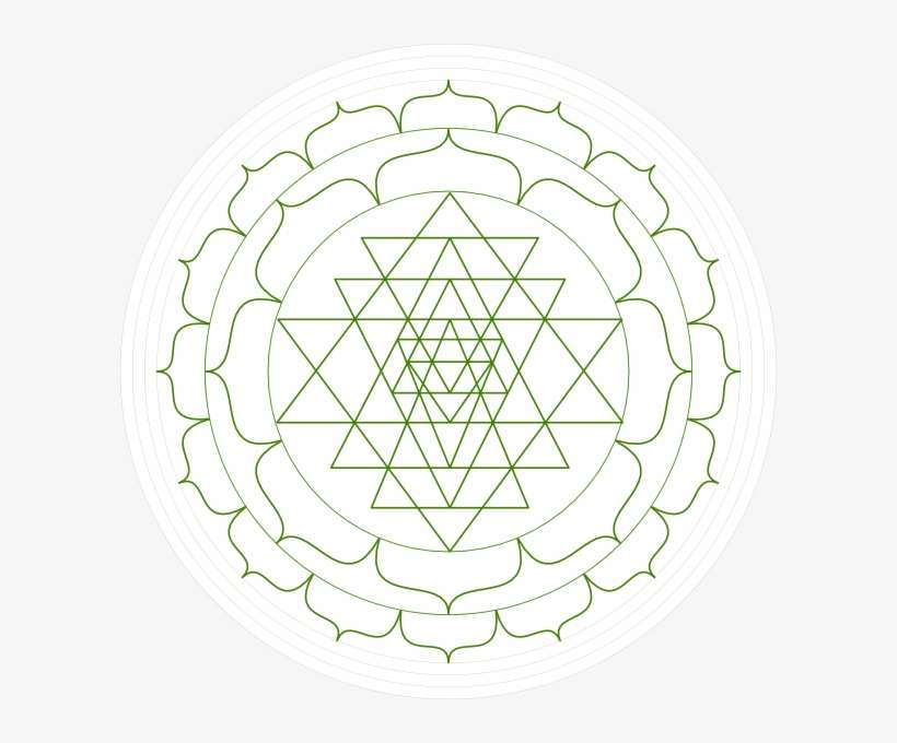 Sri Yantra Black And White, transparent png download