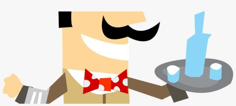 Waiter 150452 1280 - Servicio Alimentos Dibujo, transparent png download