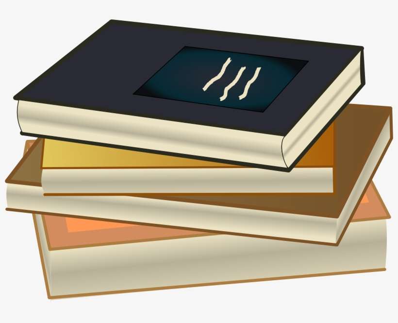 Free Book Stack - Books Drawing With Color, transparent png download