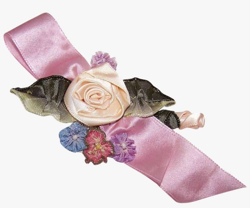 1950 French Ribbon Work Applique - Ribbon, transparent png download