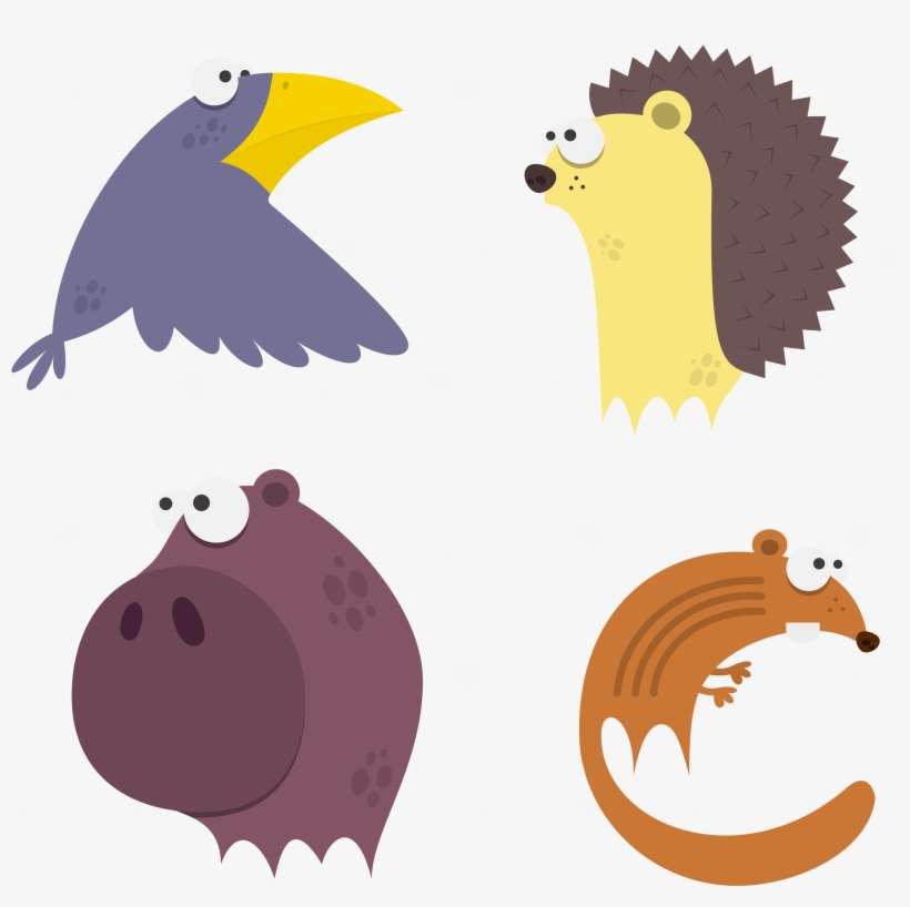 Clip Art - Cute Animals Vector Png, transparent png download