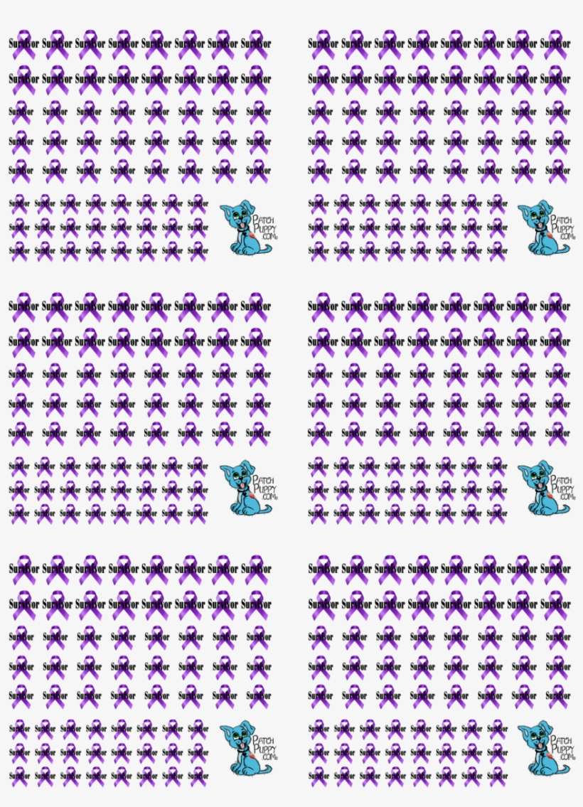 Purple Cancer Awareness Ribbon Survivor Nail Art Decals - Craft Consortium Adhesive Pearls - 5mm, transparent png download