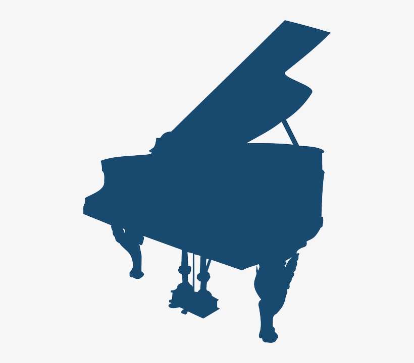 Piano, Grand Piano, Instrument, Music, Silhouette, - Piano Graphic Design, transparent png download