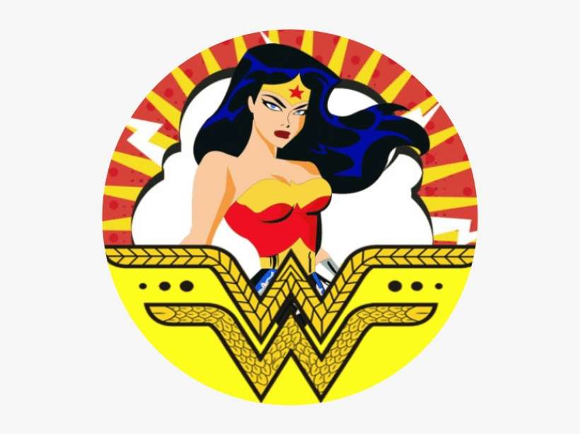 Button Mulher Maravilha- Mod 02 - Mulher Maravilha Redondo, transparent png download