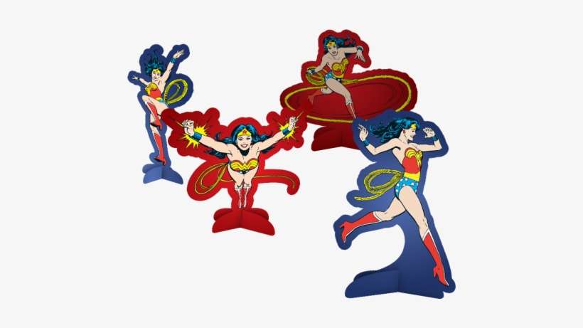 Decoração De Mesa - Decoraçao De Festa Mulher Maravilha Rosa, transparent png download