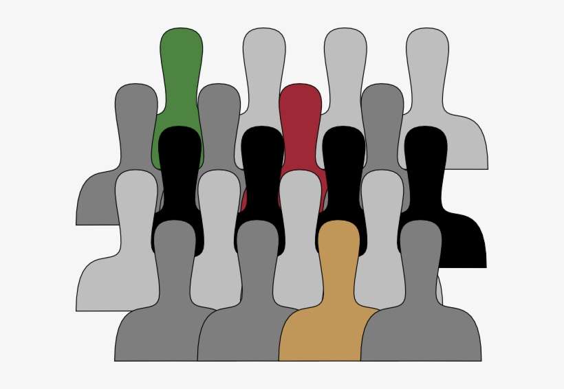 Large Group Silhouette Color Outlines Svg Clip Arts, transparent png download