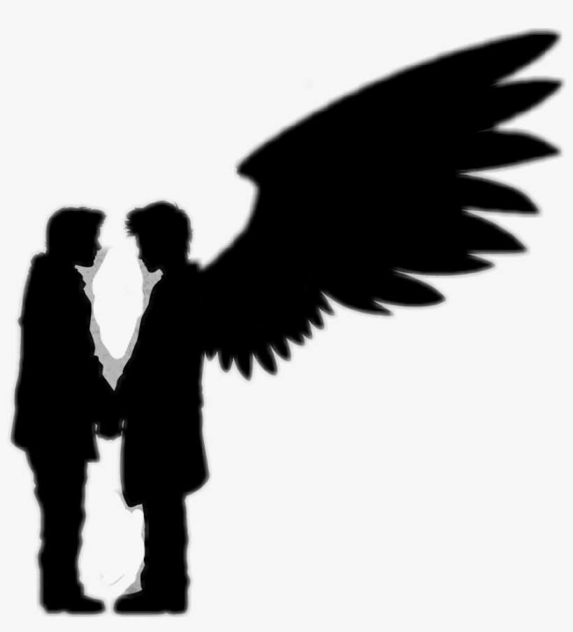 Banner Transparent Library Castiel Transparent Outline - Dean And Castiel Silhouette, transparent png download