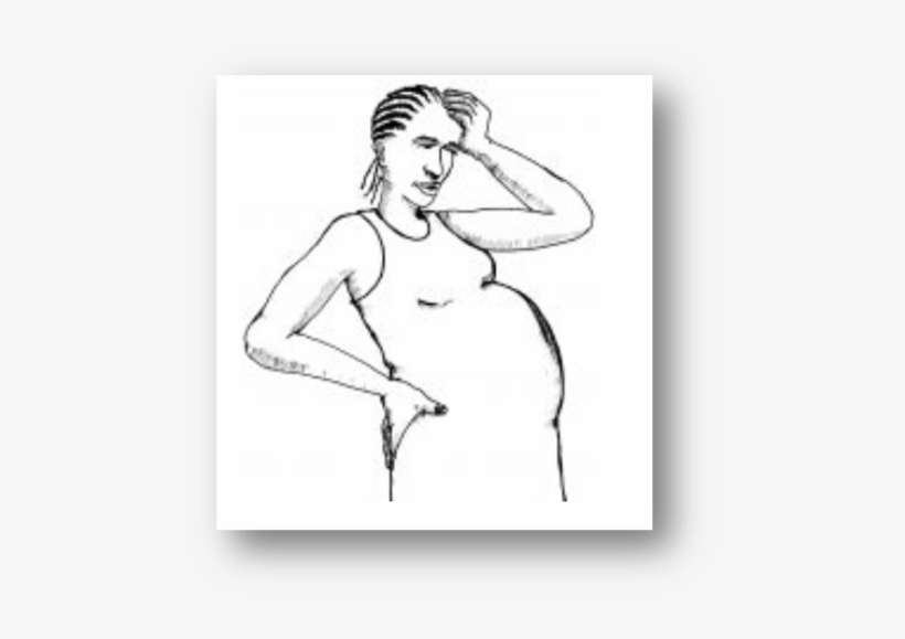 Pregnant Women Suffer At Hands Of Violent Partners - Figure Drawing, transparent png download