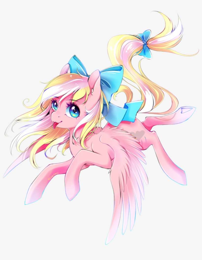 Renaifoxi, Bow, Cute, Female, Flying, Hair Bow, Happy, - Bay Breeze, transparent png download