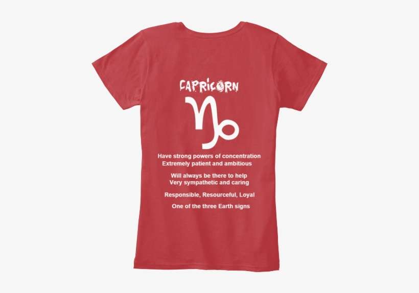 Red Women Tee Shirt Of Capricorn Astrology Sign - Trump T Shirts, transparent png download