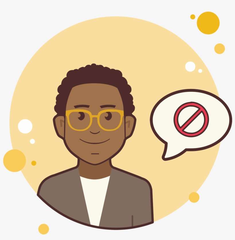 Man In Yellow Glasses Stop Sign Icon - Icon, transparent png download