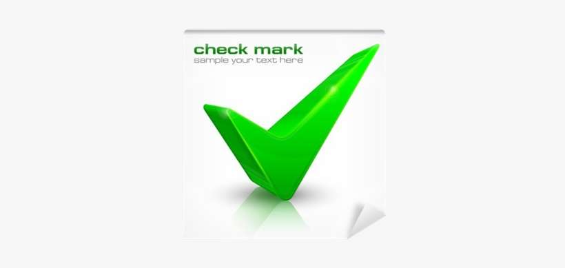 Green Check Mark Isolated On White, Vector Illustration - Check Mark, transparent png download