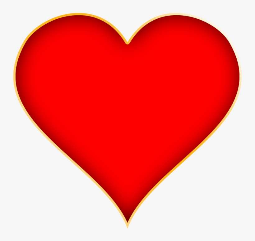 Valentine Red Heart Png - Red Heart Shape, transparent png download