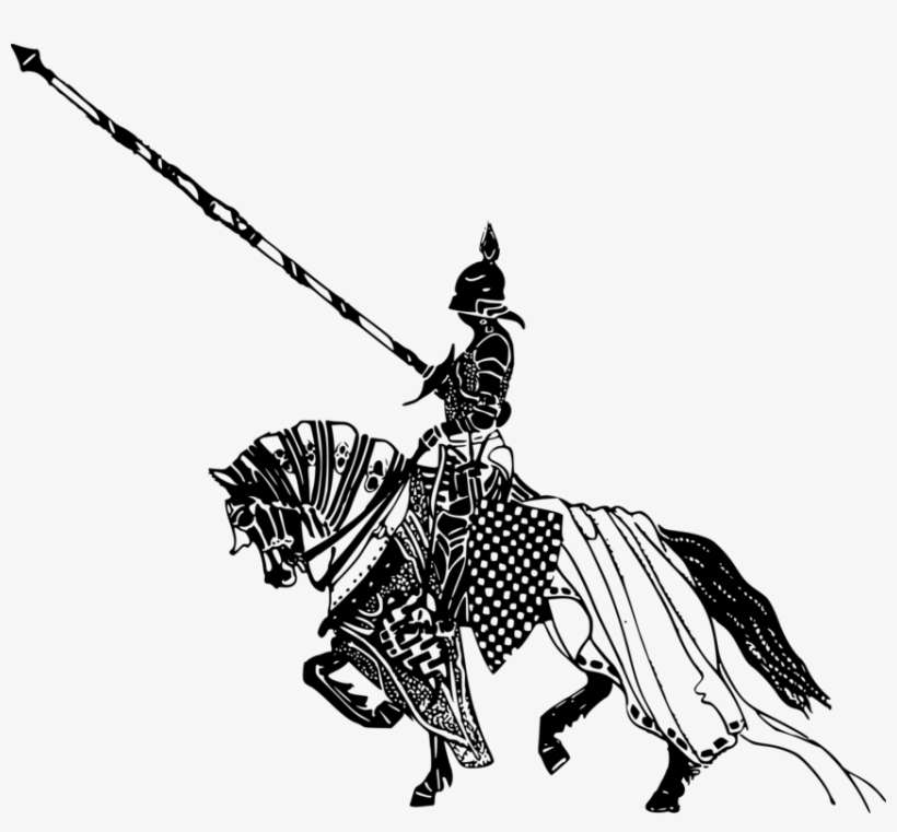 Black Knight Computer Icons Black And White Character - Black And White Knight Clipart, transparent png download