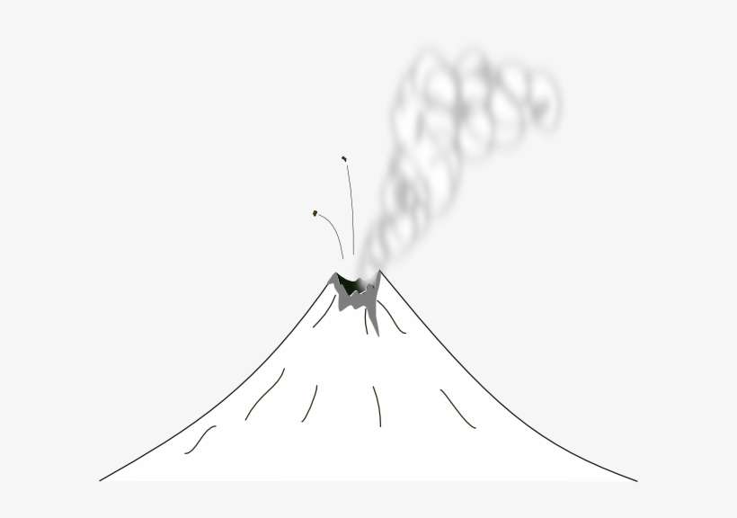 Back Gallery For Volcano Clip Art Black And White Clipart - Volcan En Blanco Y Negro, transparent png download