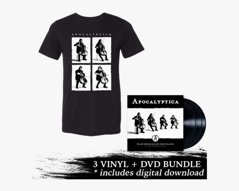 Plays Metallica Live Performance 3 Lp Dvd 4 Photo Tee - Apocalyptica T Shirt, transparent png download
