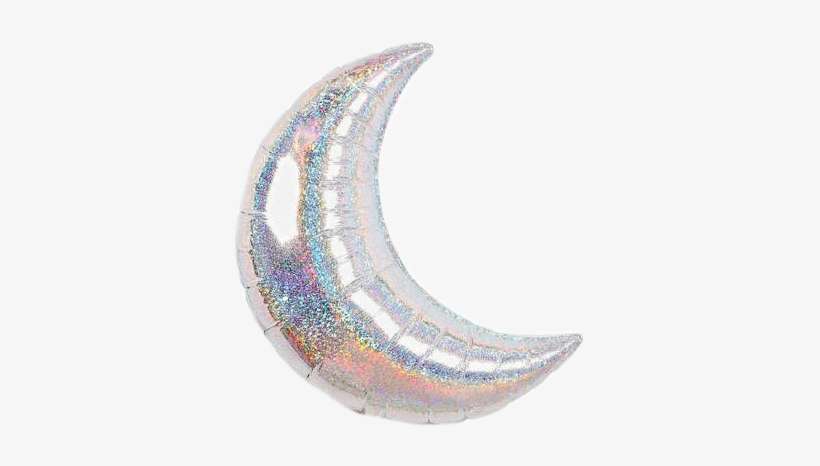 Half Moon Emoji Png - Holo Weheartit, transparent png download