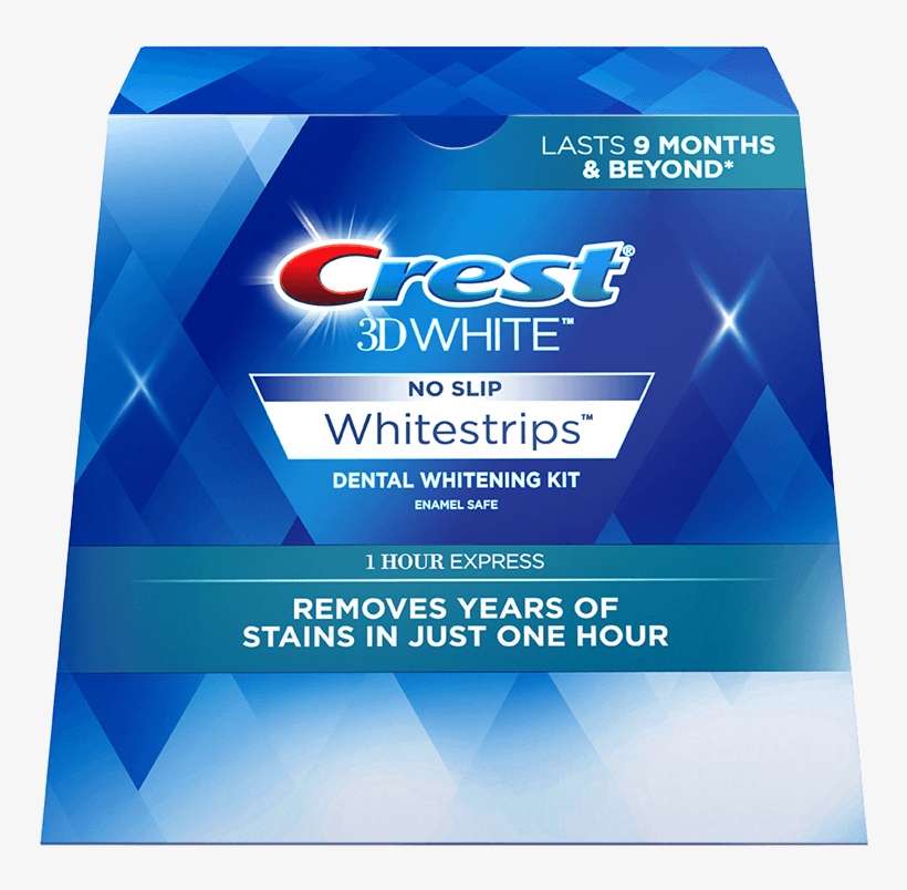 Crest 3d White Whitestrips 1 Hour Express Teeth Whitening - Crest 3d White Strips 1-hour Express Dental Teeth Whitening, transparent png download