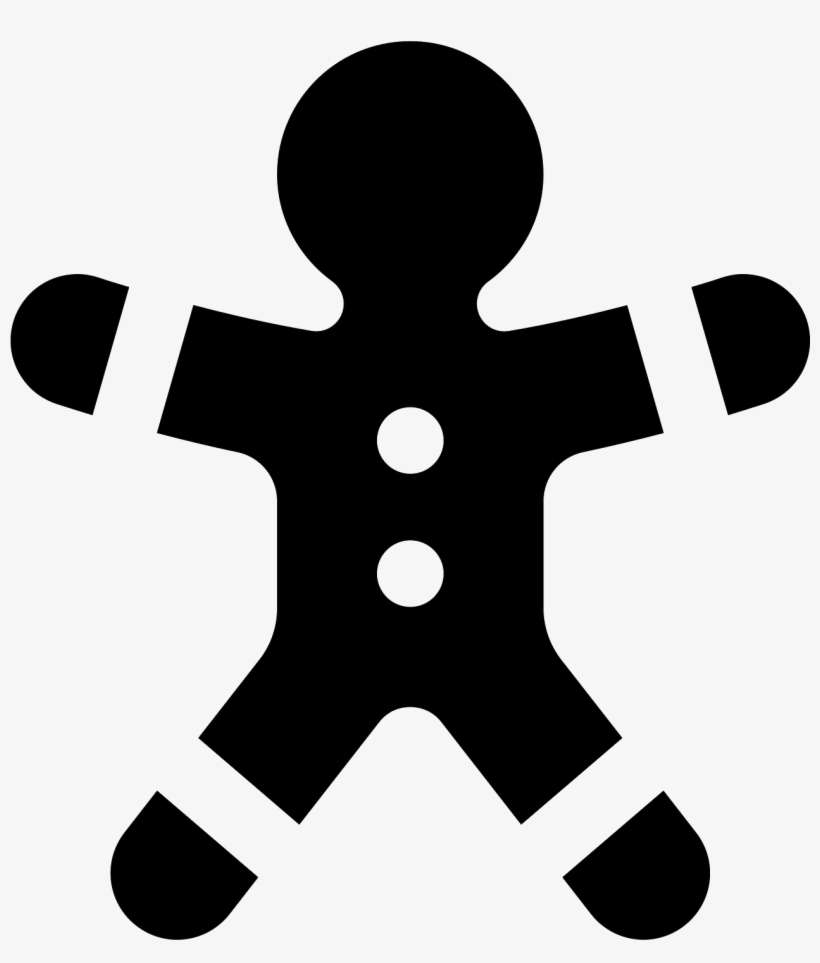 Itsa Man With An Over Sized Head And Arms Stretched - Gingerbread Man, transparent png download