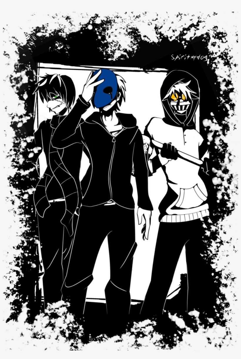 Eyeless Jack And Ticci Toby Clipart Creepypasta Jeff - Homicidal Liu And Ticci Toby, transparent png download