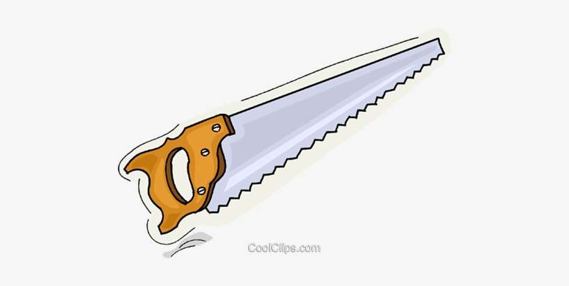 Wood Saw Royalty Free Vector Clip Art Illustration - Wood Saw Saw Clipart, transparent png download