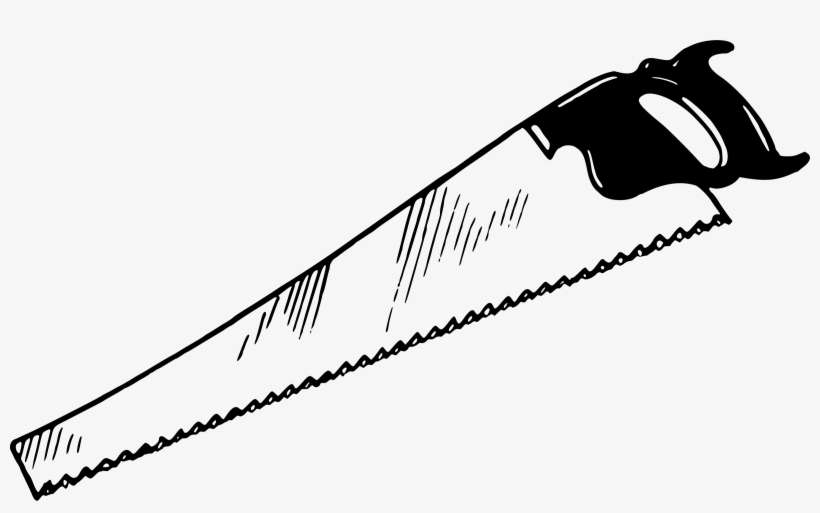 This Free Icons Png Design Of Hand Crosscut Saw - Saw Clipart Black And White, transparent png download