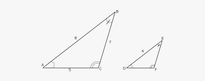 Angles In Triangles Example - Congruent Angles In Similar Triangles, transparent png download