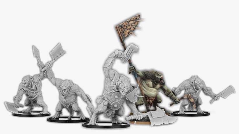 Trolls Of Norrheim, Two Axe Troll Unit - Miniature Wargaming, transparent png download