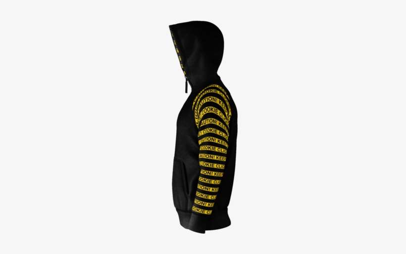 Caution Tape Zip Hoodie - Hoodie, transparent png download