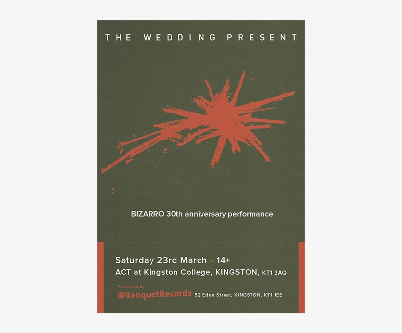 The Wedding Present Saturday 23rd March At Kingston - Portable Network Graphics, transparent png download