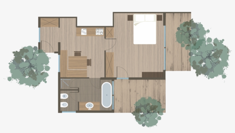 38 M² - Floor Plan, transparent png download