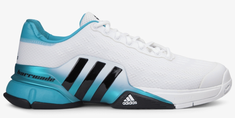 Adidas Barricade 2016 White Black Shock Green, transparent png download
