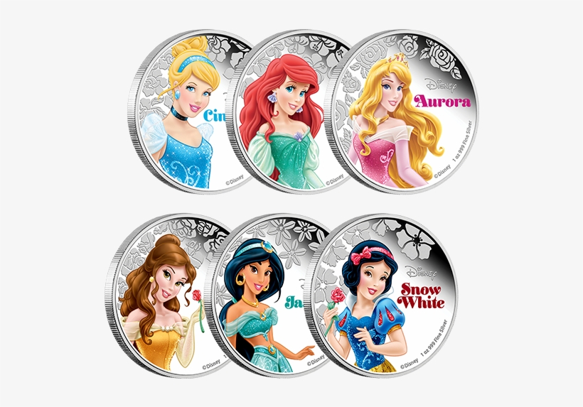 Fine Silver 6-coin Subscription Disney Princesses - 2015 Disney Princess Snow White 1oz Silver Proof Coin, transparent png download