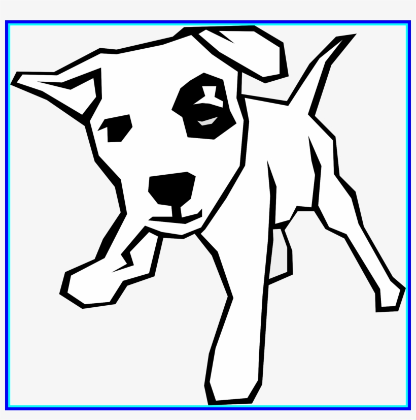 Banner Freeuse Stock Astonishing Pitbull Outline Pencil - Cute Puppy Shower Curtain, transparent png download