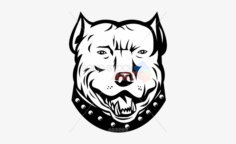 Stock Illustration Of Old Fashioned Cartoon Drawing - American Pit Bull Terrier, transparent png download