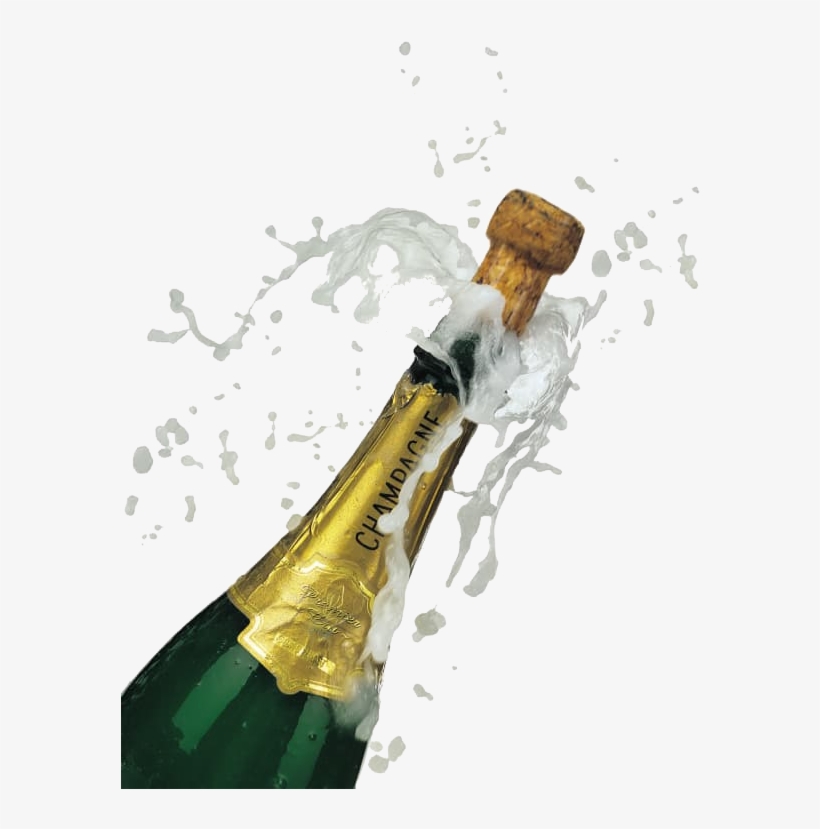 Champagne Popping Png Transparent Picture - Bottle Of Champagne Popping, transparent png download