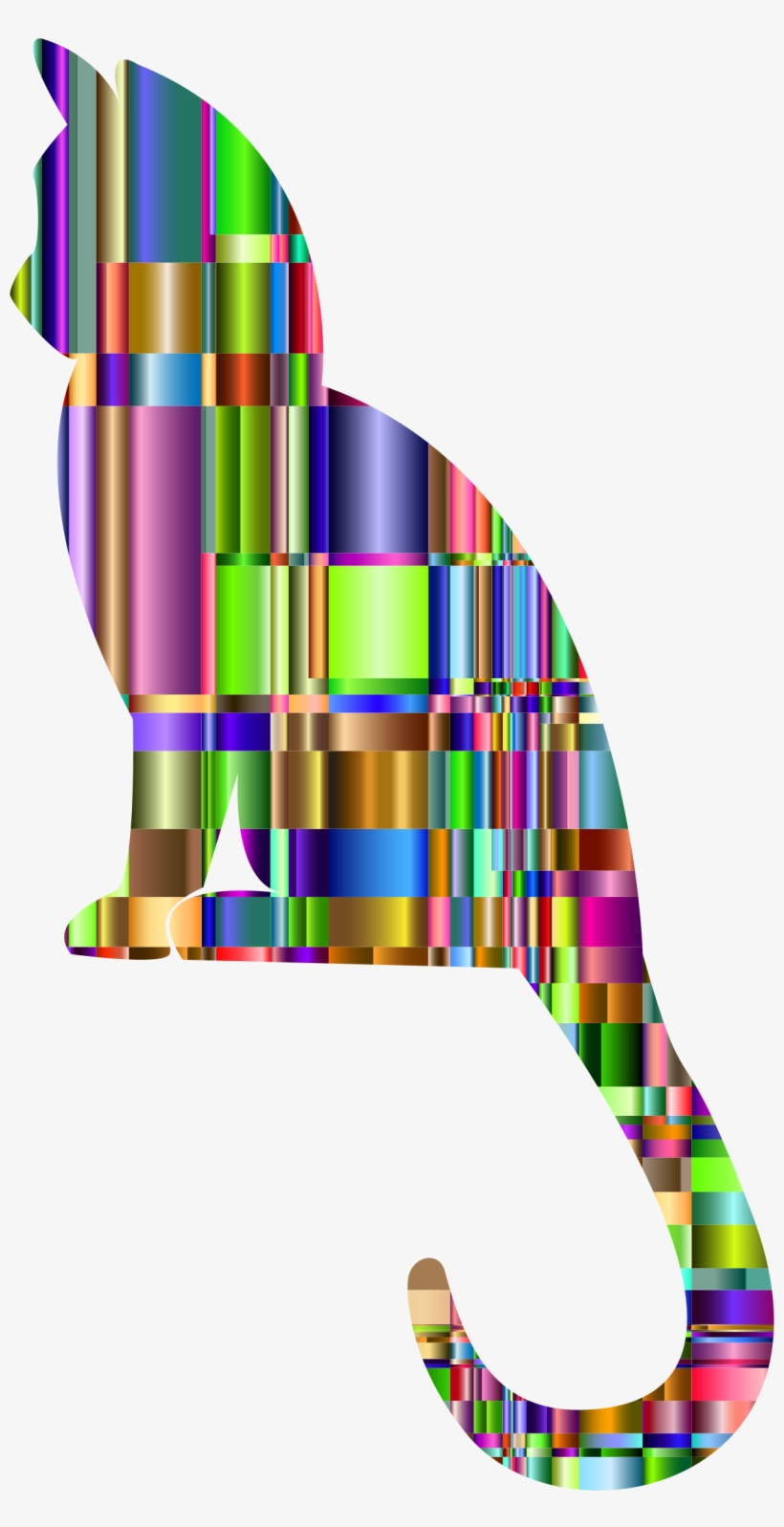Big Image - Rainbow Chromatic Cat Necklaces, transparent png download