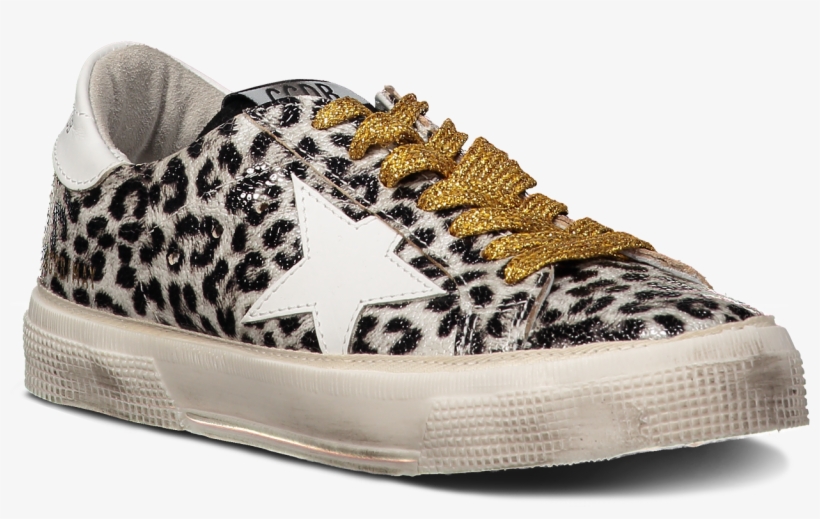 May Sneaker Shiny Leopard White Star - Leopard, transparent png download