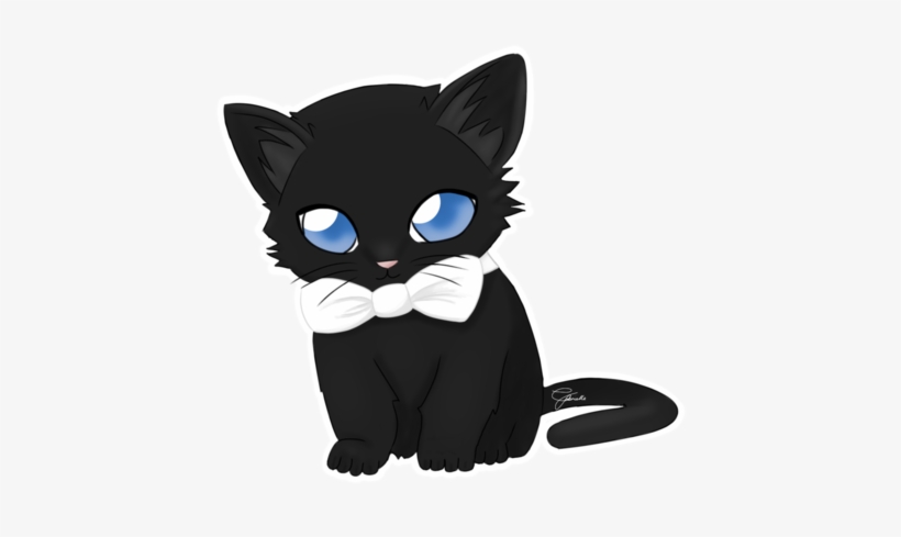 Black Kitten Commission By Gabbydong-d8hx5wx6 - Kitten Chibi, transparent png download