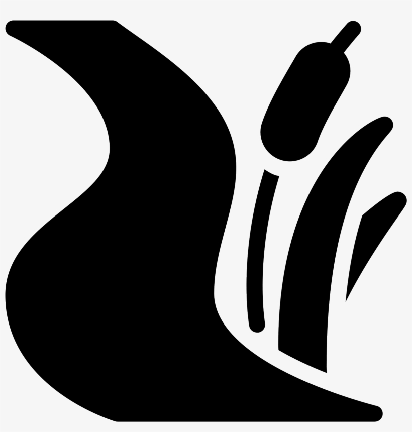 A Winding Creek Next To A Tuft Of Tall Grass And A - Icon, transparent png download