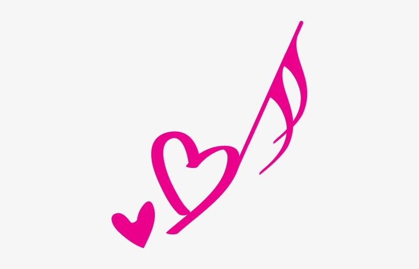 Fullsize Of Music Note Heart Large Of Music Note Heart - Heart Music Note Png, transparent png download