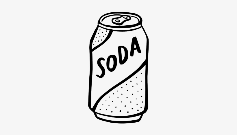 Black And White Library Collection Of Soda - Soda Black And White, transparent png download