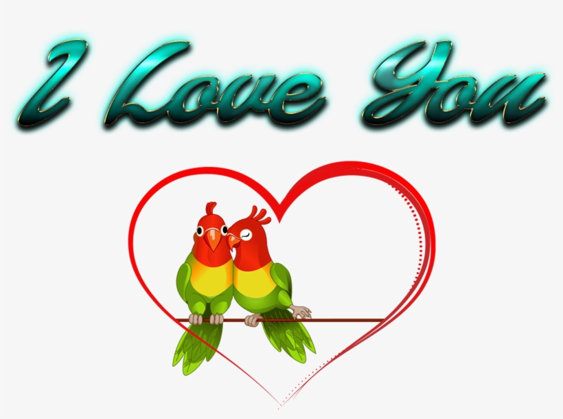I Love You Hd Png Images - Love Birds Clipart, transparent png download