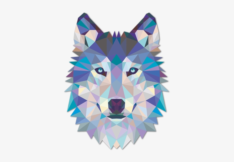 Head Of Origami Wolf - Wolf Modern Art, transparent png download