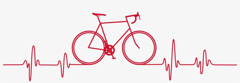 Heartbeat Bicycle - Heart Beat With Bicycle, transparent png download